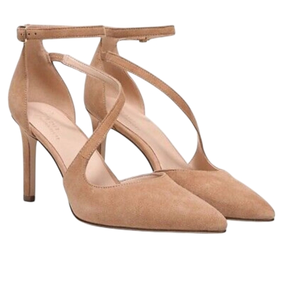 27 EDIT‎ Naturalizer Abilyn Tan Suede Ankle Strap Pumps | Heels Women's Size 9 - Picture 1 of 13